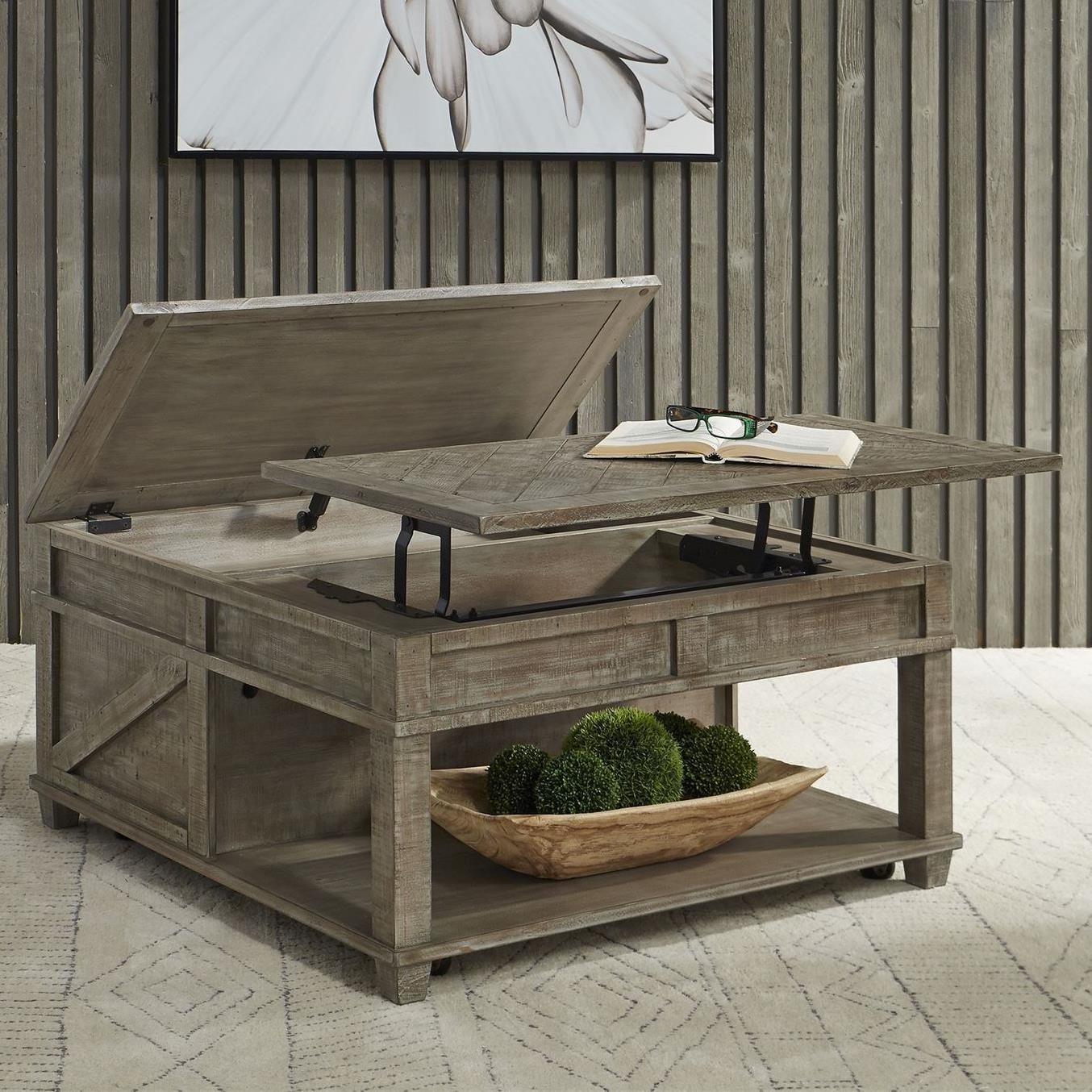 Rustic coffee table lift top deals